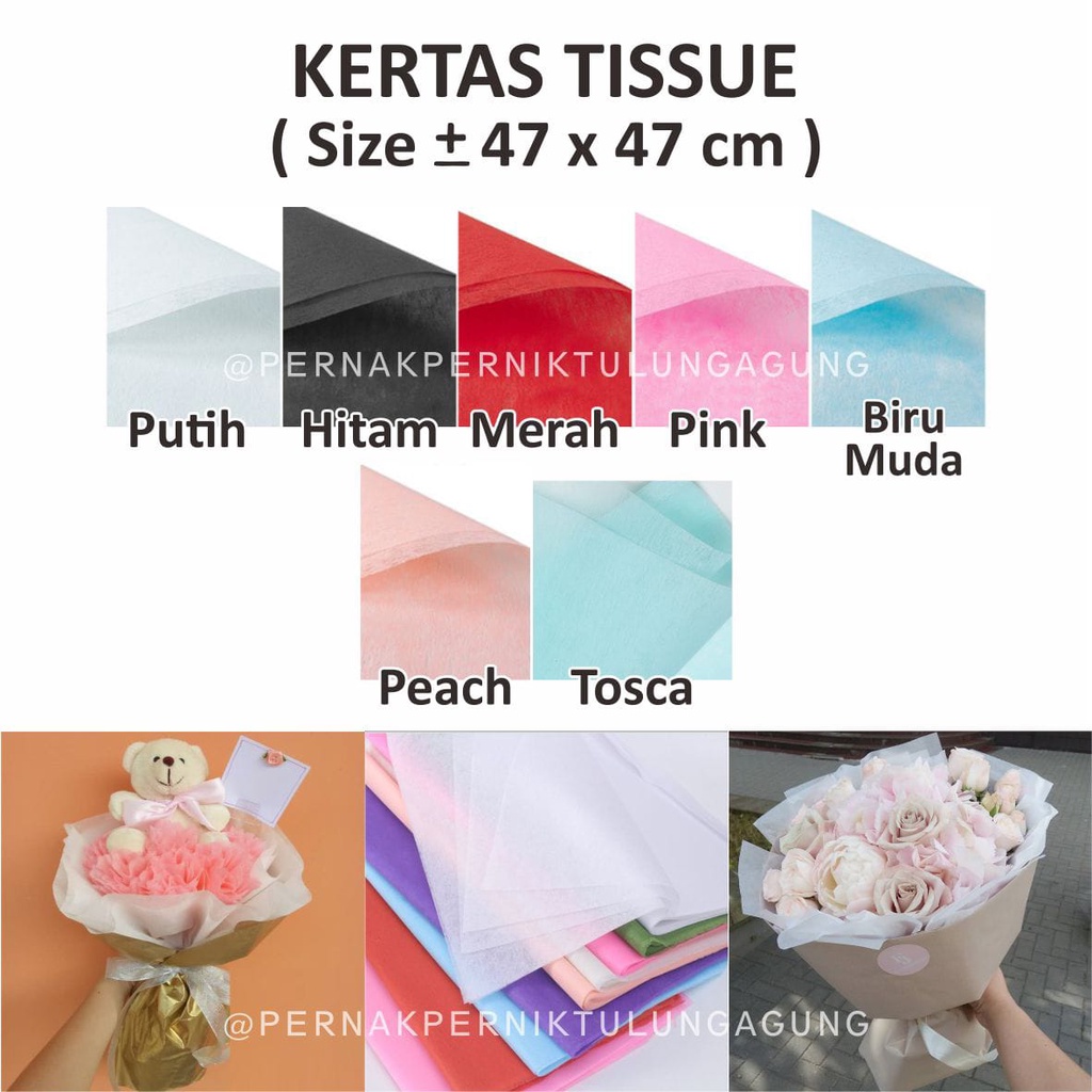 Jual Kertas Tissue Per Lembar Kertas Buket Bunga Flower Bouquet