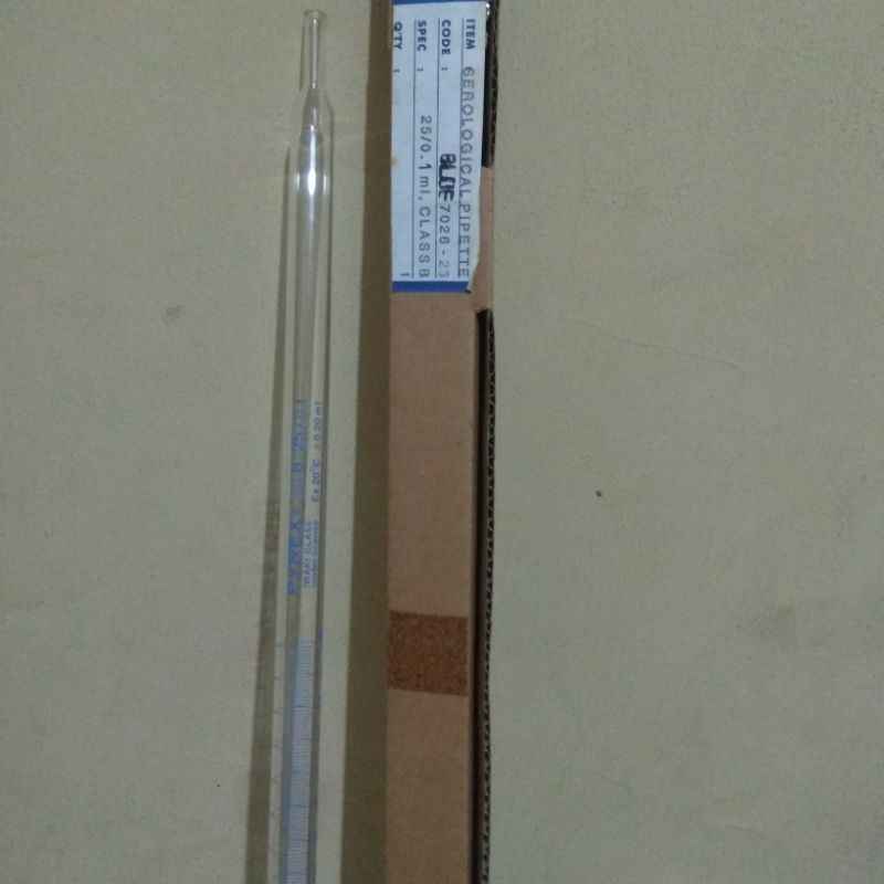 Jual Serological Pipette Pyrex Iwaki Asli Ml Clas B Blue Grad Skala