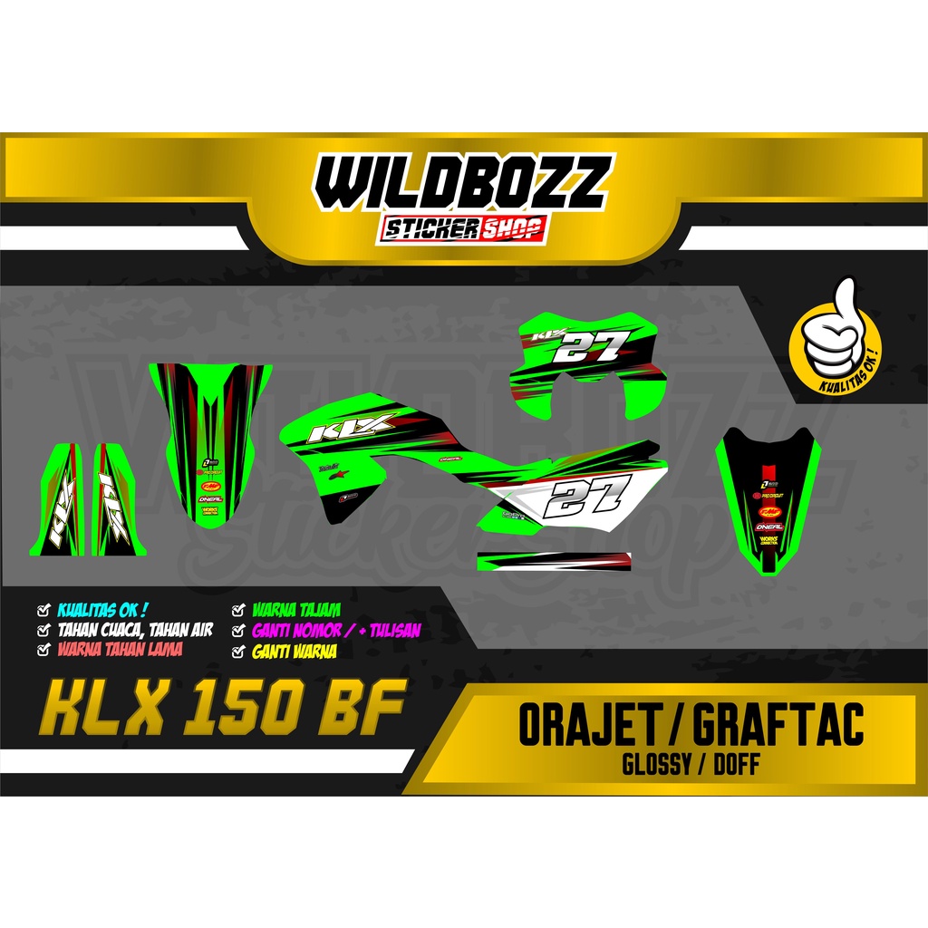 Jual Decal Klx Bf Full Body Cool Bahan Orajet Graftac