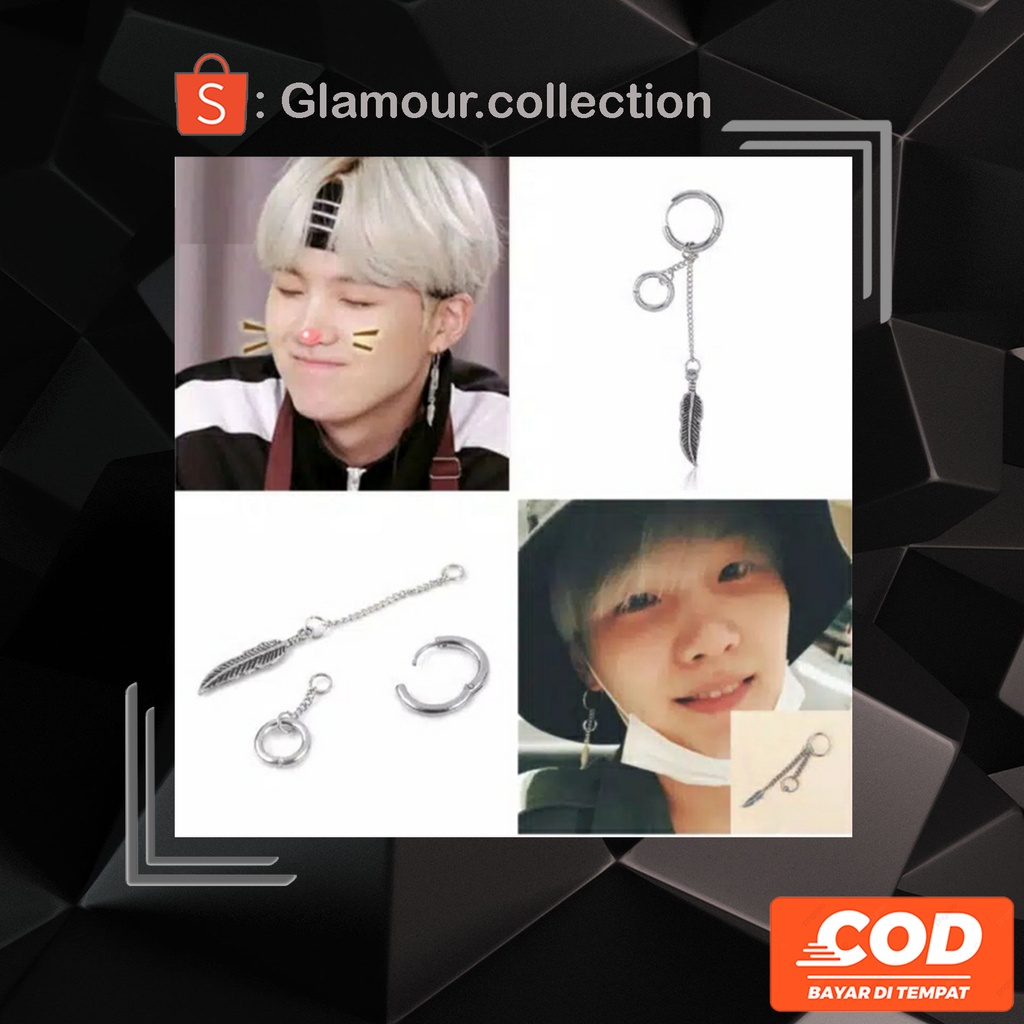 Jual Cod Anting Telinga Tindik Jepit Model Bts Jimin Bandul Rantai