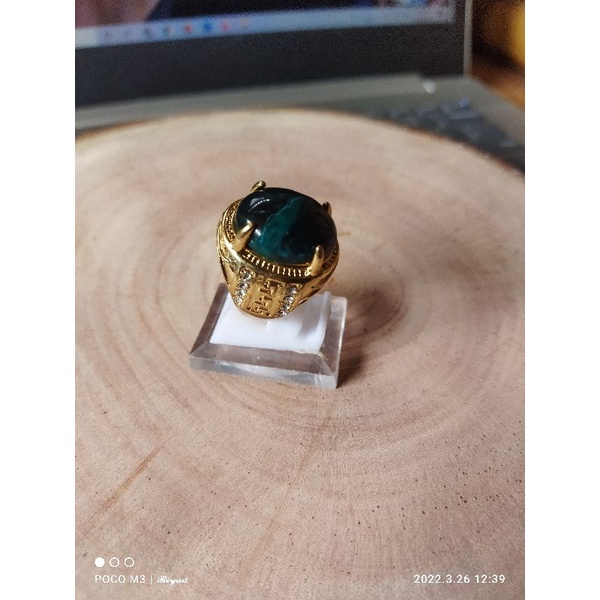 Jual Cincin Batu Akik Badar Besi Hijau N Shopee Indonesia