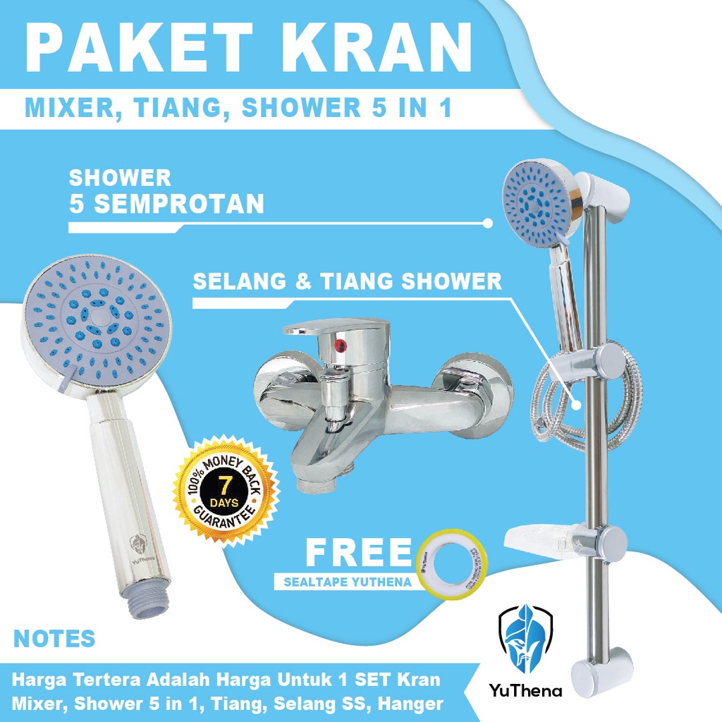 Jual Yuthena Kran Air Panas Dingin Dan Tiang Shower Semburan Paket