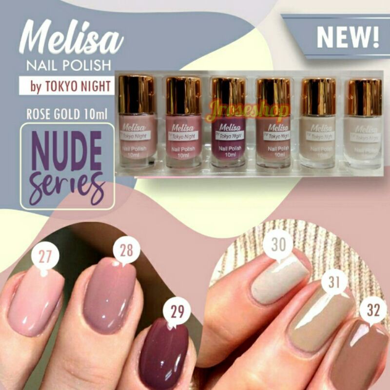 Jual ECER Melisa Kutek Nail Polish NUDE SERIES 10 Ml Shopee Indonesia