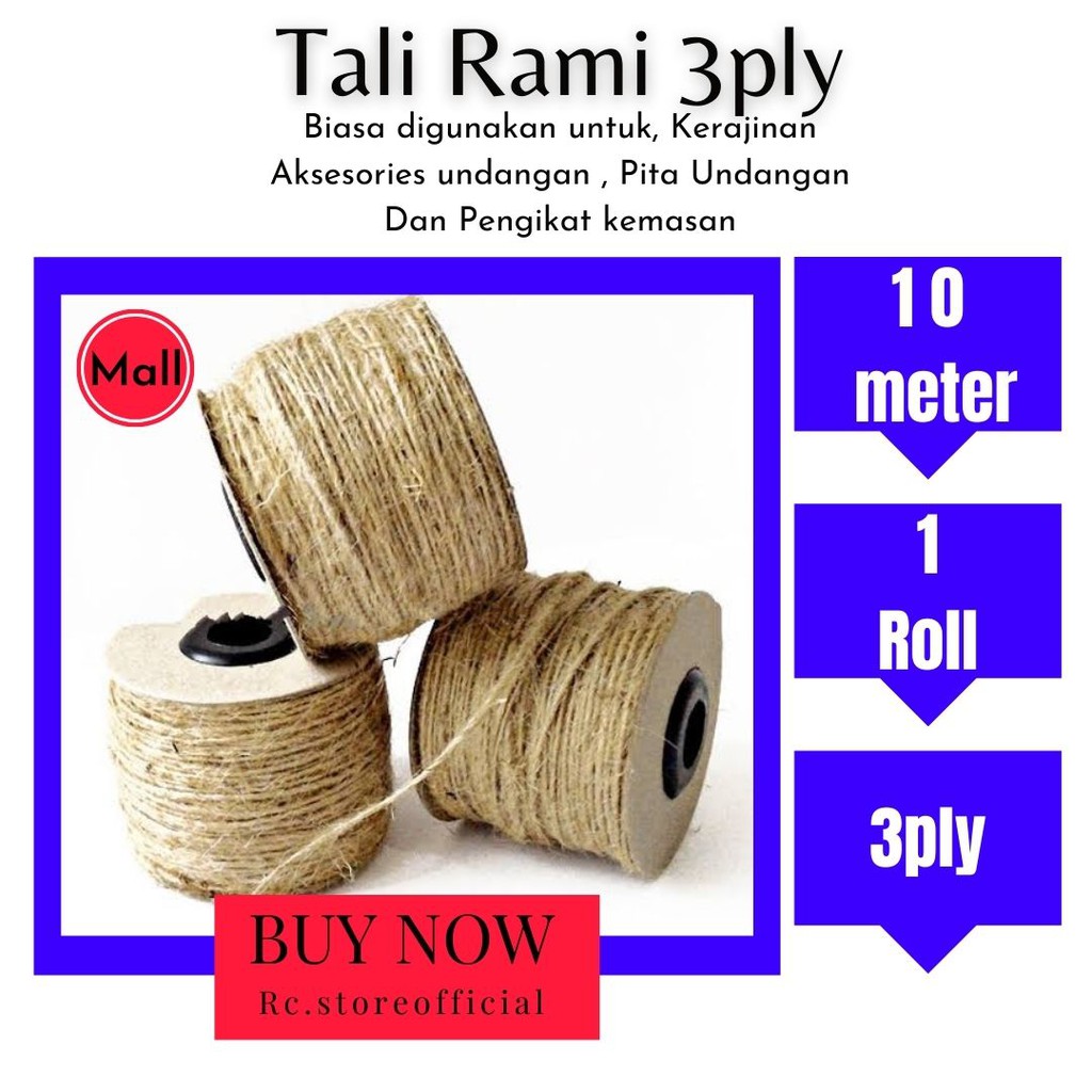 Jual 10 Meter Tali Rami Goni 3ply Shopee Indonesia