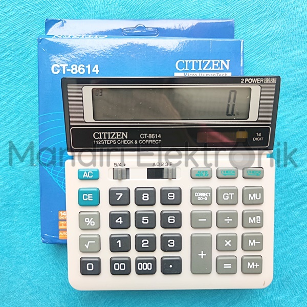 Jual Kalkulator Citizen CT 8614 14 Digit 2 Power Kalkulator Dagang 14