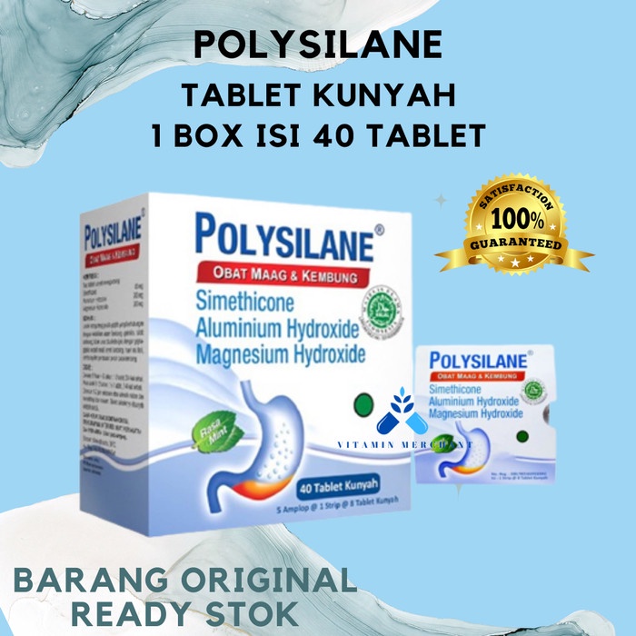 Jual Polysilane Tablet Kunyah Isi X Strip Tablet Kunyah Obat