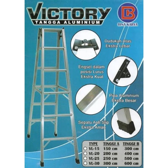 Jual Tangga Lipat Aluminium Binakarya Type Victory 56915178 Shopee