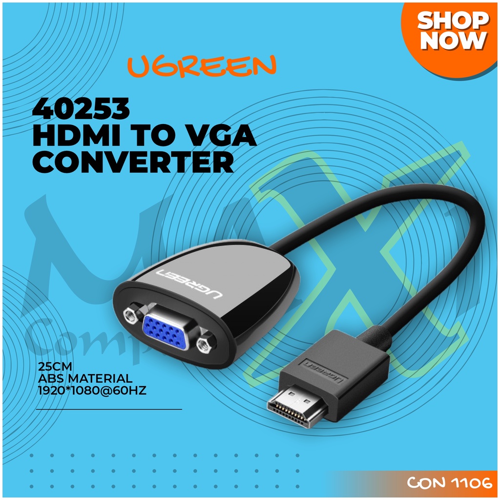 Jual Ugreen Hdmi To Vga Adapter Hz Video Converter