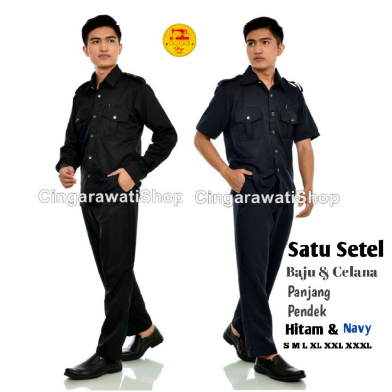 Jual Seragam Safari Baju Safari Setelan Safari Security Safari Coklat