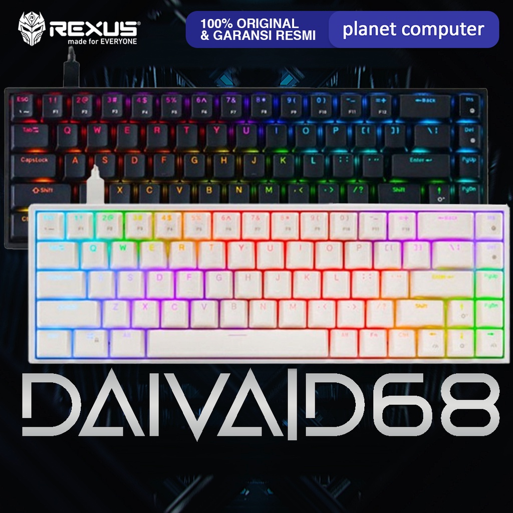 Jual Rexus Daiva D Rx D Rgb Hotswappable Mechanical Gaming