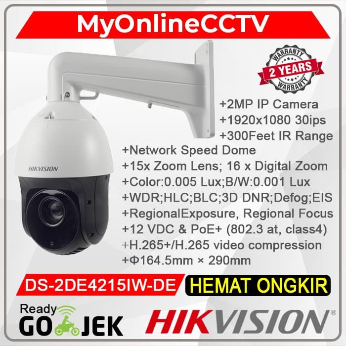 Jual Ds De Iw De Ptz Hikvision Ip Camera Cctv Outdoor Mp X M