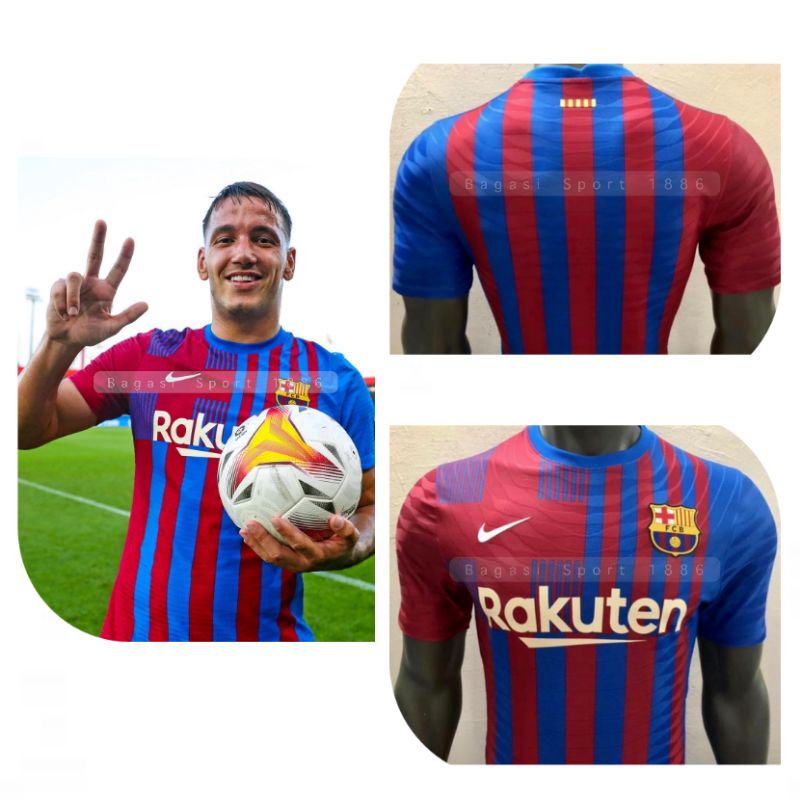 Jual Jersey Baju Bola Kit Barca Shirt Vaporknit Player Issue Pi Home