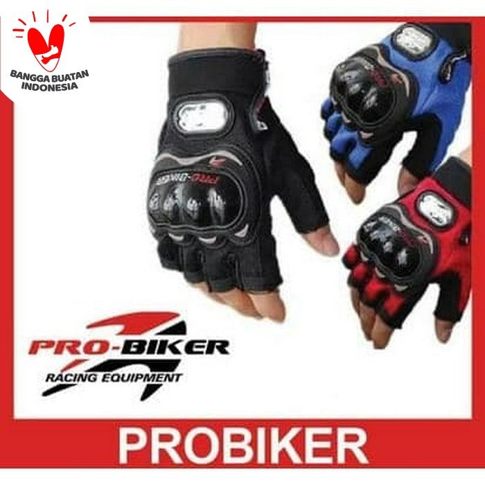 Jual Sarung Tangan Gloves Probiker Half Finger Pro Biker Shopee Indonesia