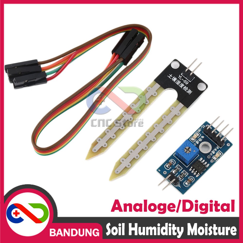 Jual MODULE SENSOR KELEMBABAN TANAH SOIL HUMIDITY MOISTURE SENSOR MODUL