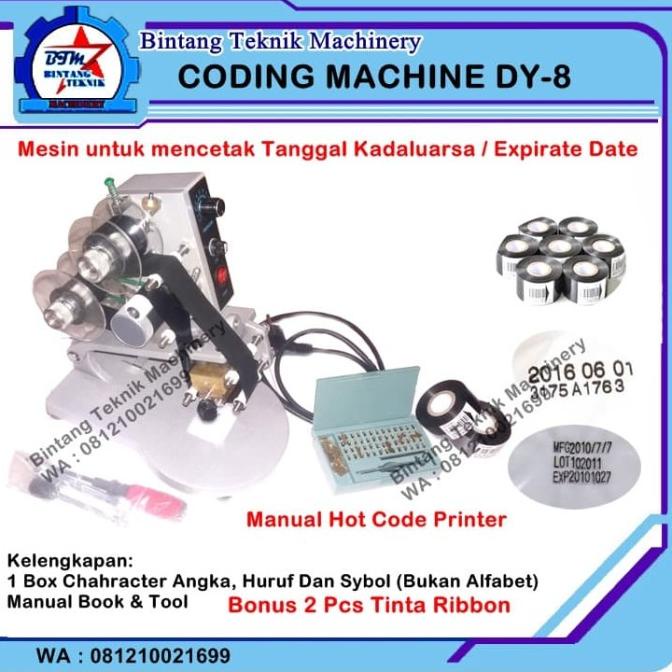 Jual Coding Dy Hualian Mesin Manual Cetak Tanggal Kadaluarsa Expired