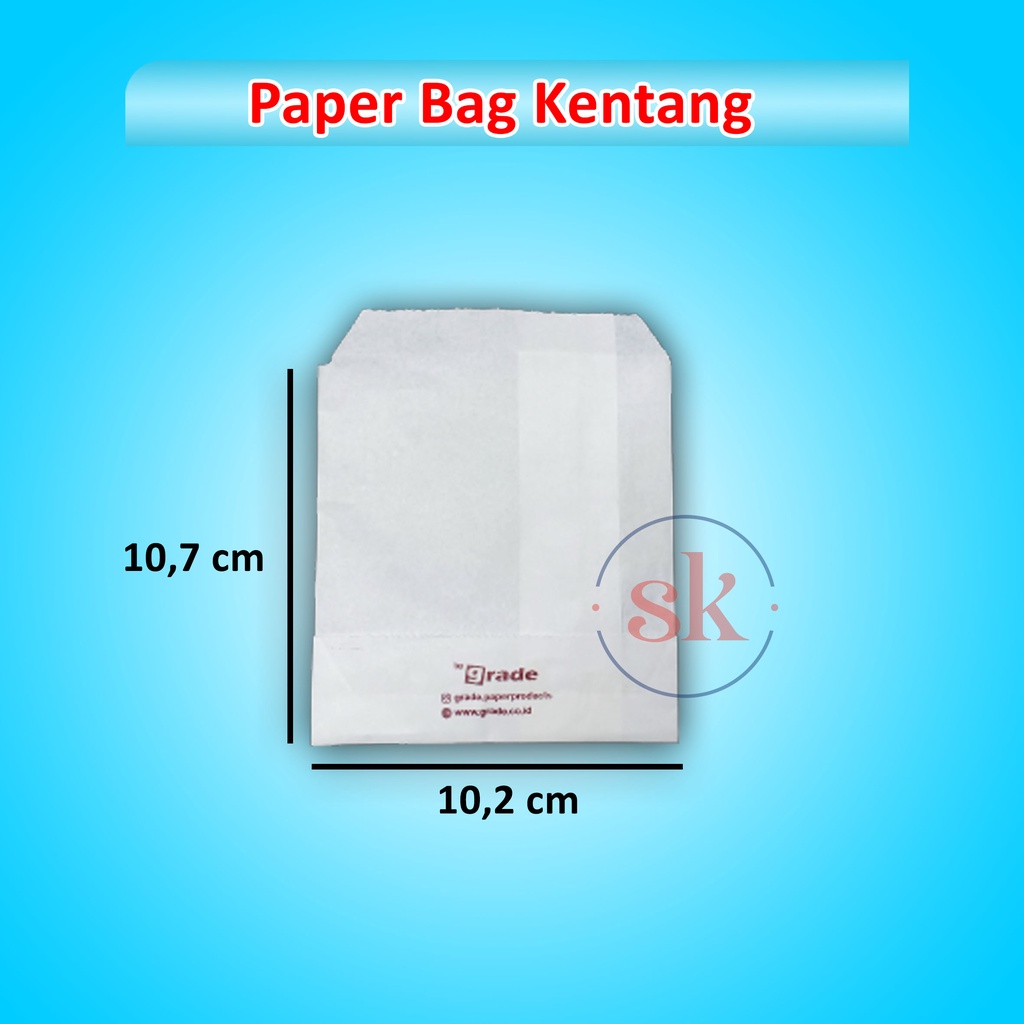 Jual Isi Paper Bag Kentang Kertas Kentang Snack Polos Uk