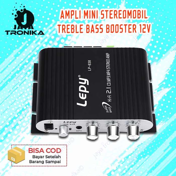 Jual AMPLIFIER MINI STEREO AMPLIFIER MOBIL TRUK BUS TREBLE BASS BOOSTER