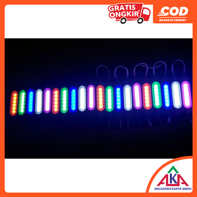 Jual Led Modul 7019 COB Bening 6 Titik Lensa Rainbow Nyala Pelangi