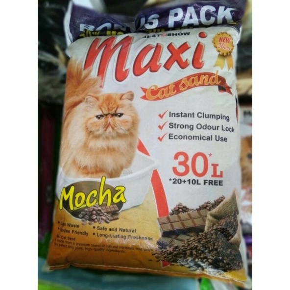 Jual Pasir Maxi Cat Gumpal Wangi L Pasir Kucing Khusus Gojek