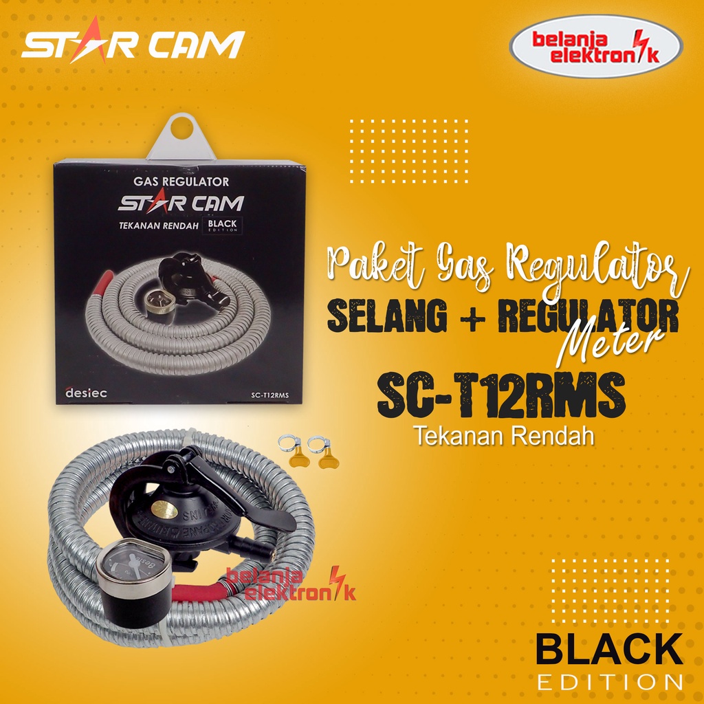 Jual Selang Paket Regulator Gas Meter Starcam Sc T Rms Shopee Indonesia