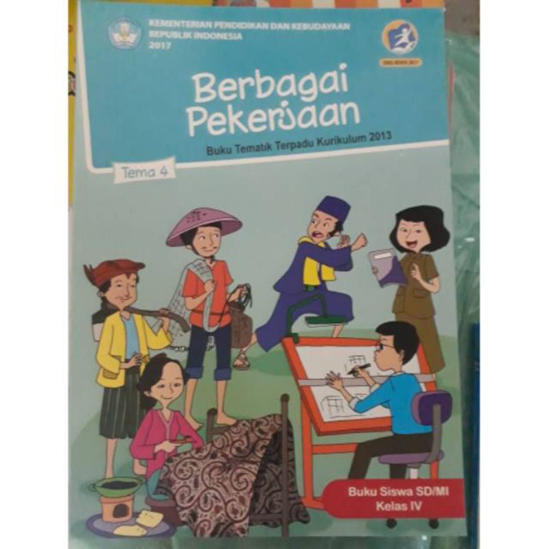 Jual Buku Tematik SD Kelas 4 Tema 4 Berbagai Pekerjaan Revisi Tetbaru