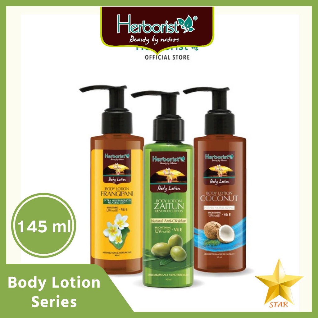 Jual Original Herborist Body Lotion Coconut Frangipani Olive Zaitun