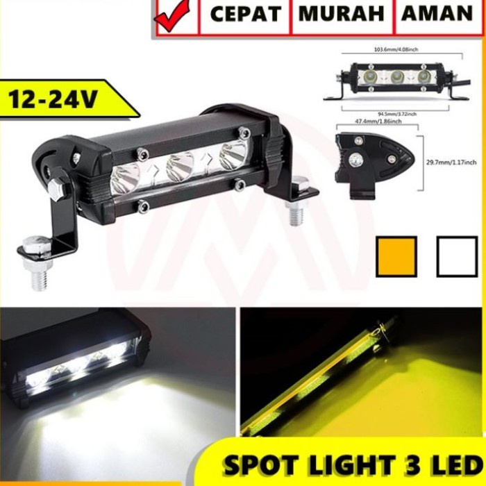 Jual Lampu Led Tembak Titik Sorot Work Light Bar Slim Cree V