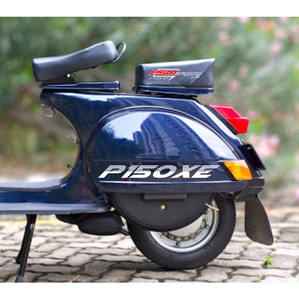 Jual CUSTOM STICKER MOTOR VESPA P150XE STICKER VESPA STICKER CUTTING