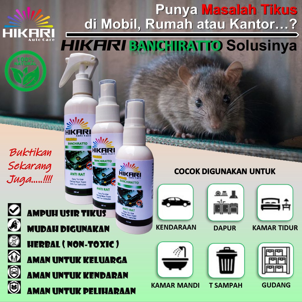 Jual PROMO 60ML Pengusir Tikus Kap Mobil Rumah Kantor Anti Rat