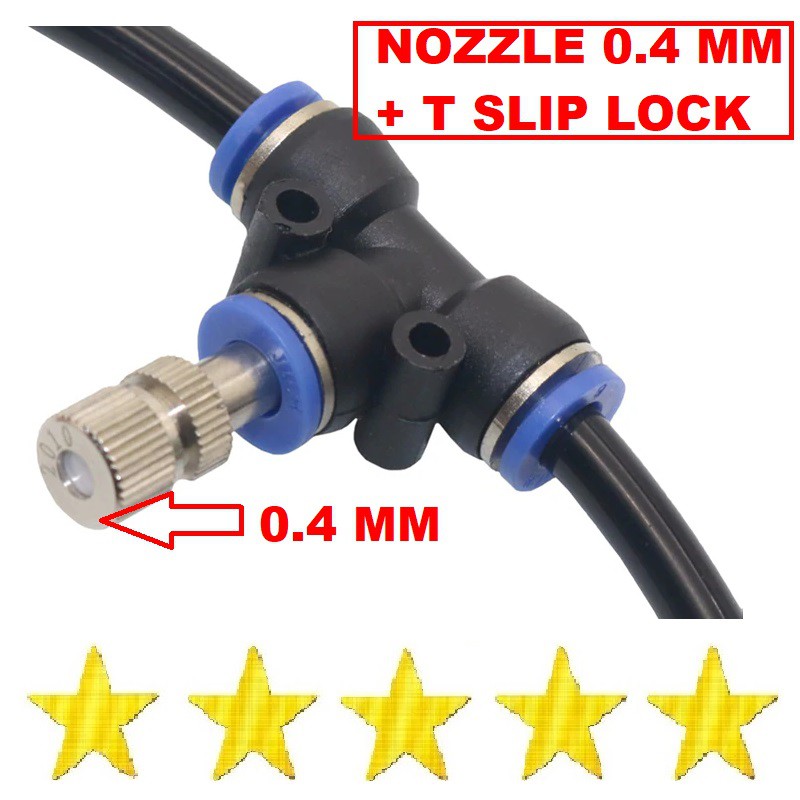 Jual Mist Nozzle Mm Head Misting Anti Drip Slip Lock Tee Mm Alat