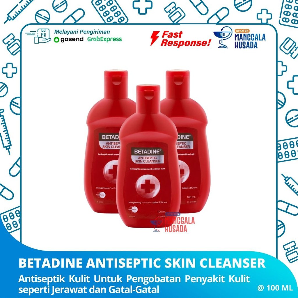 Jual Betadine Antiseptic Skin Cleanser Ml Shopee Indonesia