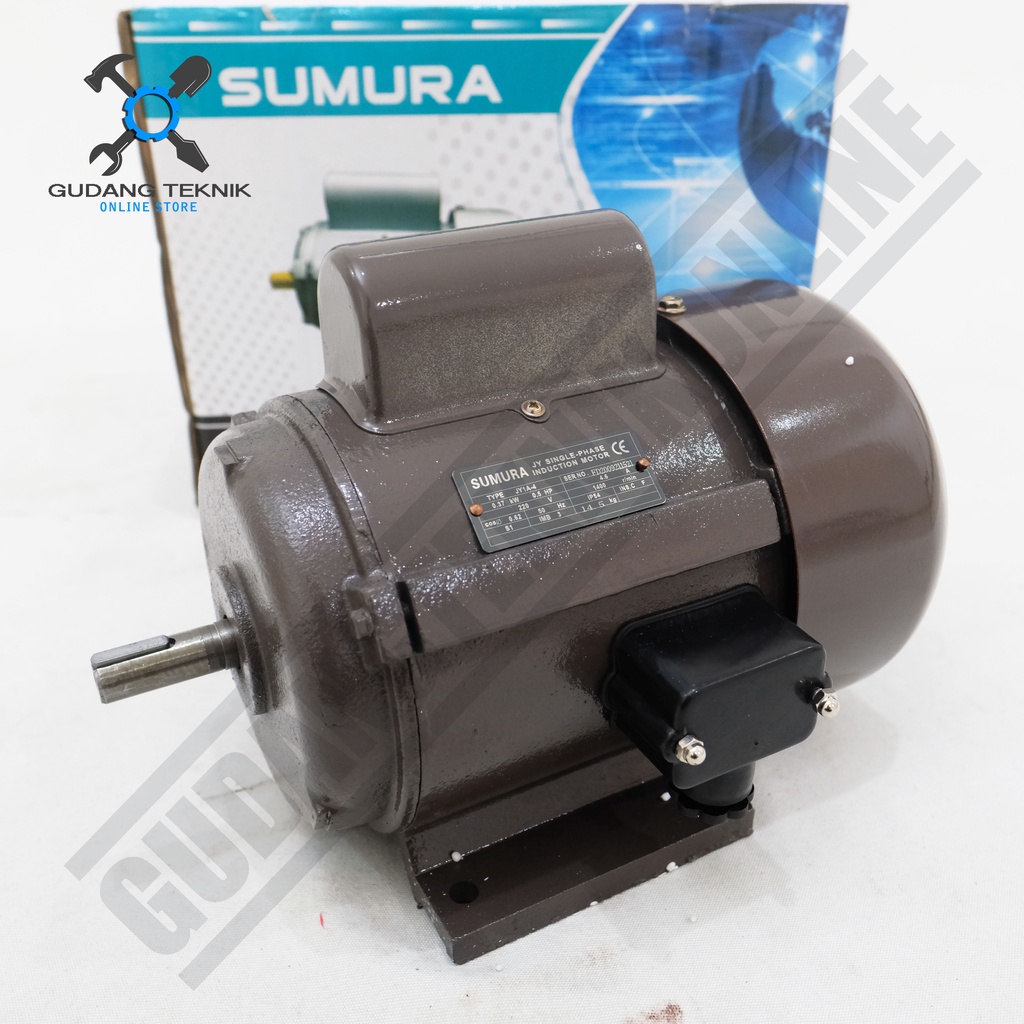 Jual Dinamo Motor Penggerak 1 2Hp 4P 1Ph 1400Rpm SUMURA Elektro Motor