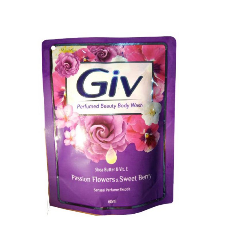 Jual GIV Body Wash Sabun Cair Pouch Refill 60 Ml 250 Ml Giv Sabun