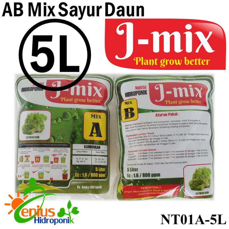 Jual Ab Mix Sayur Daun Pekatan Liter Ab Mix Liter J Mix Nutrisi