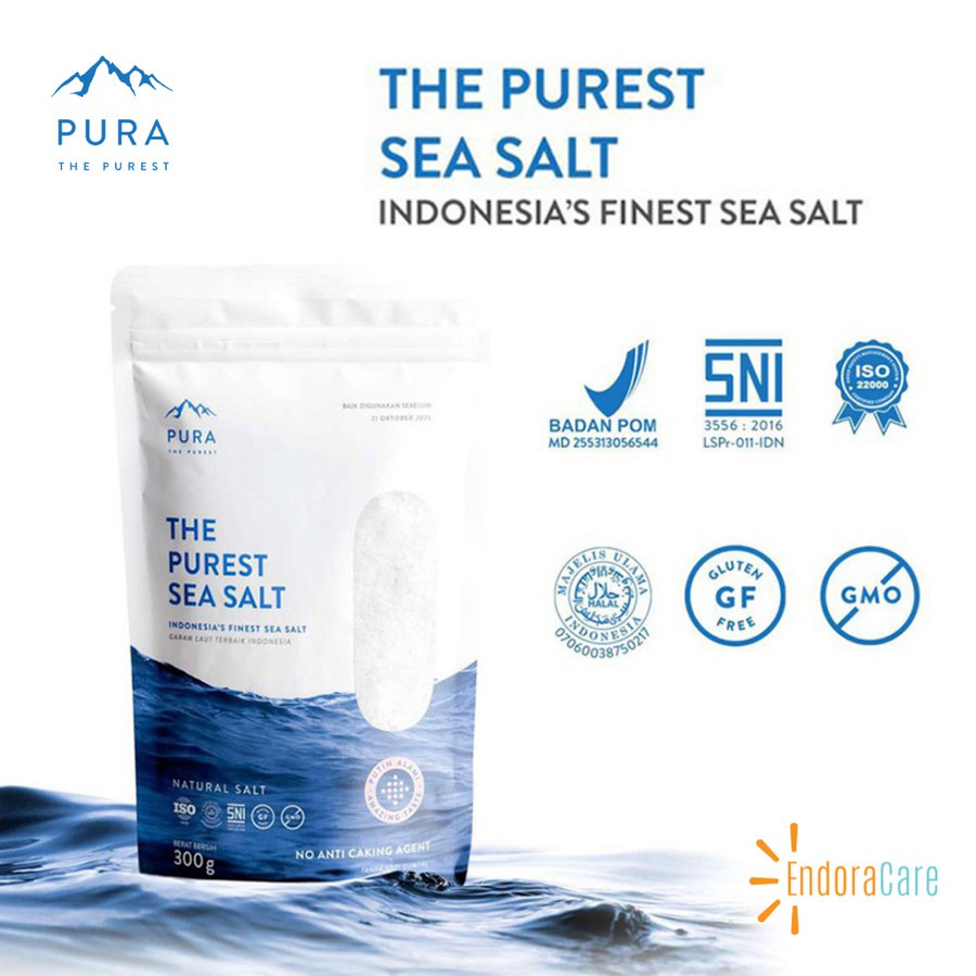 Jual PURA Purest Sea Salt Garam Laut Natural COARSE FINE 300 GR