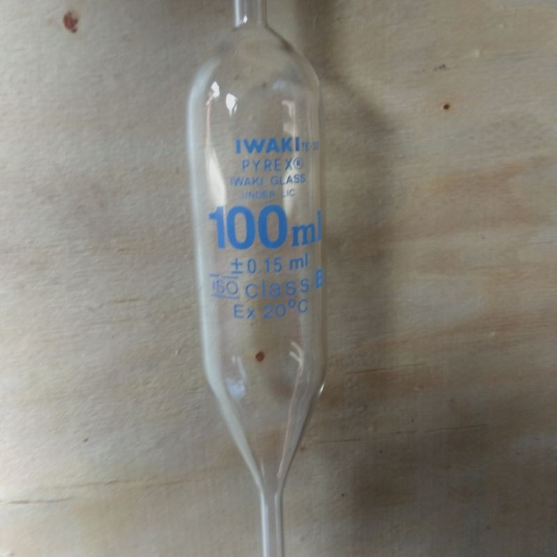 Jual Vol Pipette Pyrex Iwaki Asli 100 Ml Clas B Blue Graduation Skala