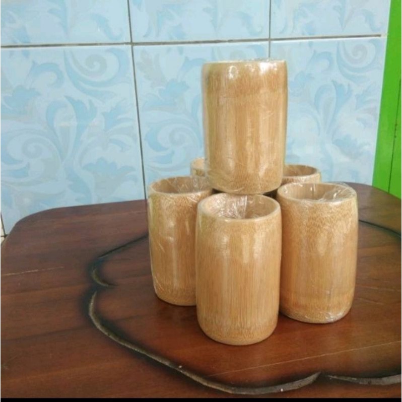 Jual Cangkir Bambu Natural Gelas Bambu Natural Shopee Indonesia