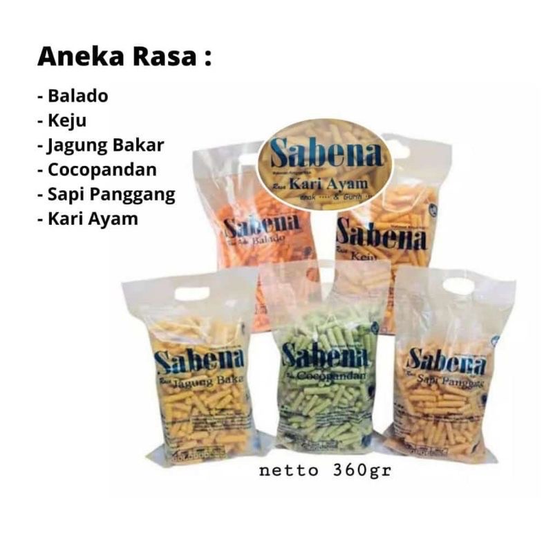 Jual Sabena Snack Aneka Rasa Kemasan Jumbo Cemilan Stick Jagung 360g