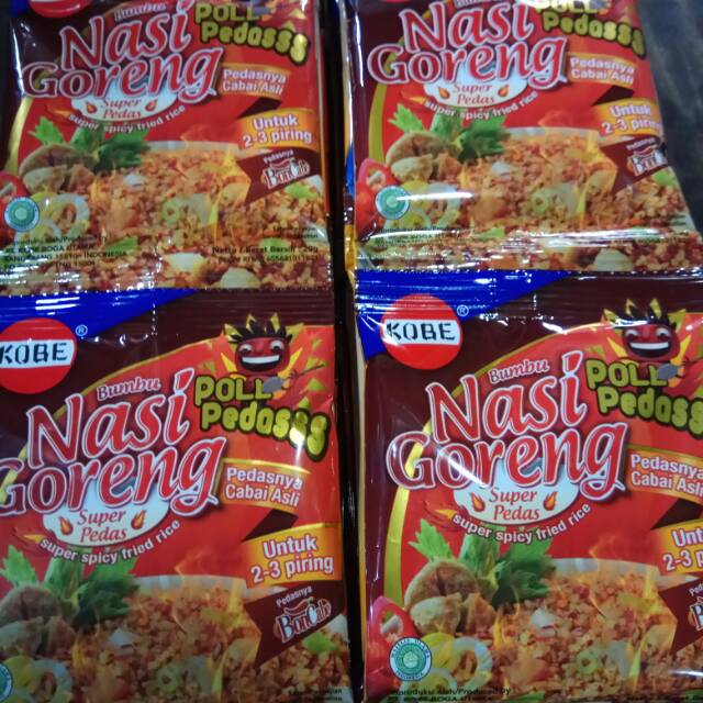 Jual Bumbu Nasi Goreng Super Pedas Pack Isi Sachet Gram Kobe