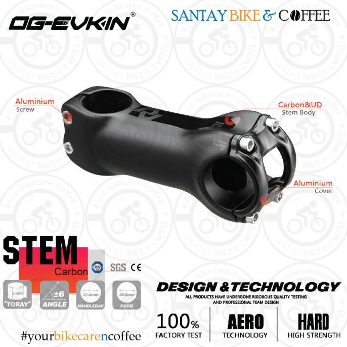 Jual Stem Carbon Road Bike Mtb Og Evkin Bs Carbon T