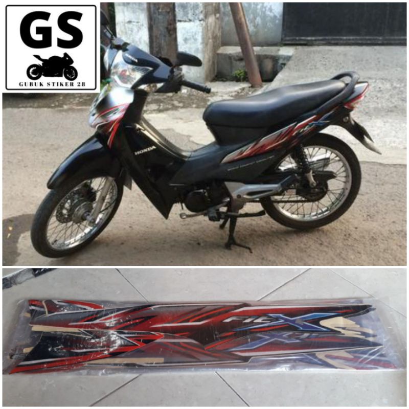 Jual Striping Stiker Lis Body Motor Honda Supra Fit X Tahun Hitam