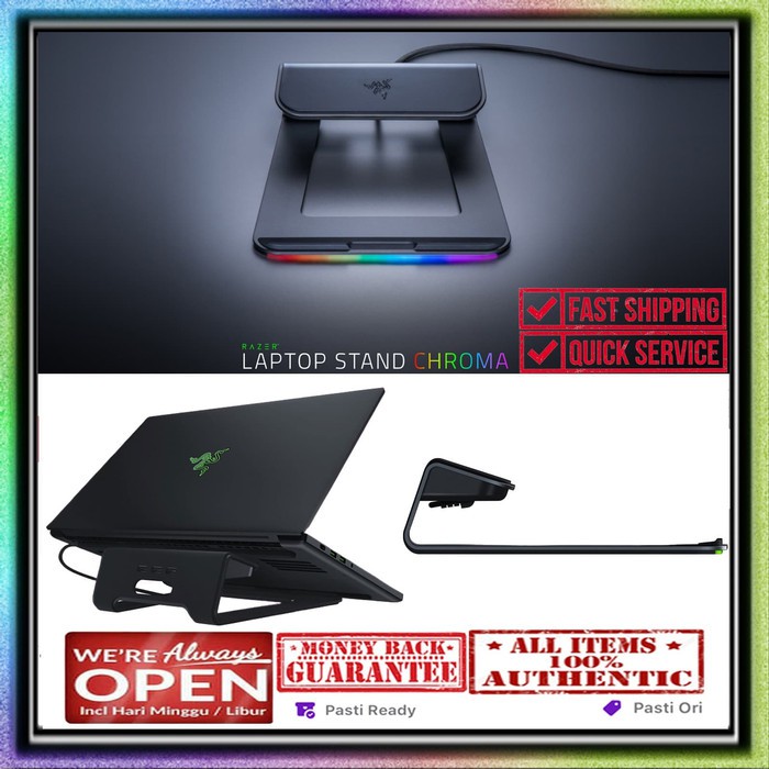 Jual Razer Laptop Stand Chroma Anodized Aluminum Construction X Port