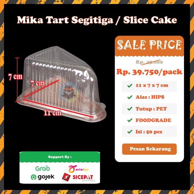 Jual Mika Cake Segitiga Tart Slice Segitiga Kue Potong Segitiga