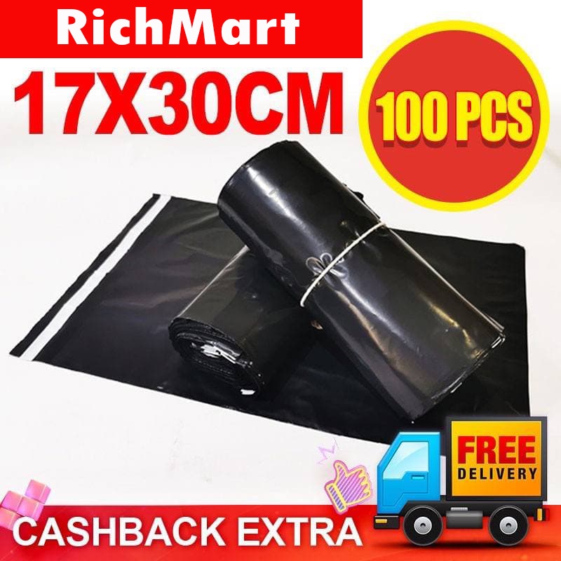 Jual Rich Mart Polymailer Pcs X Cm Hitam Glossy Plastik