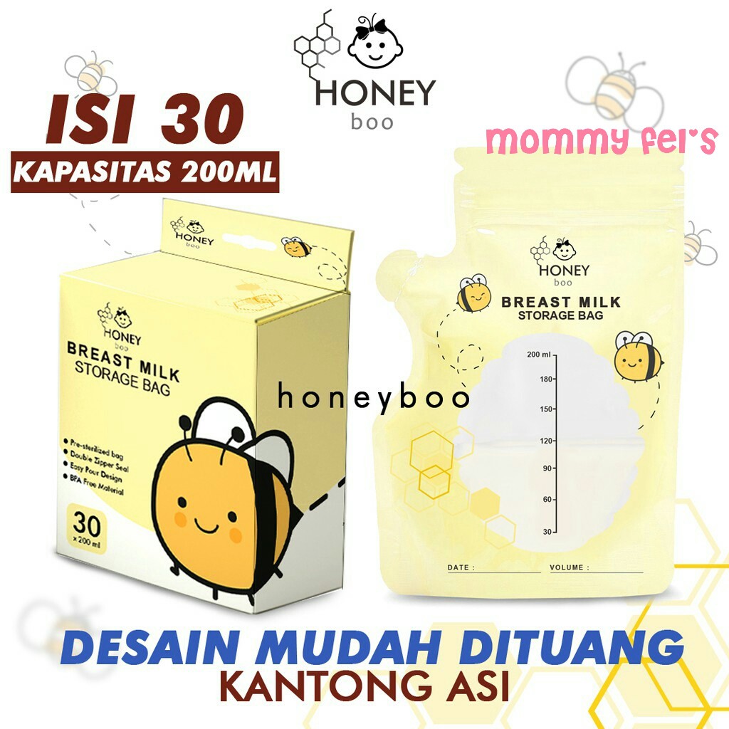 Jual Kantong ASI Honey Boo 200 ML Breast Milk Storage Bag Kantong