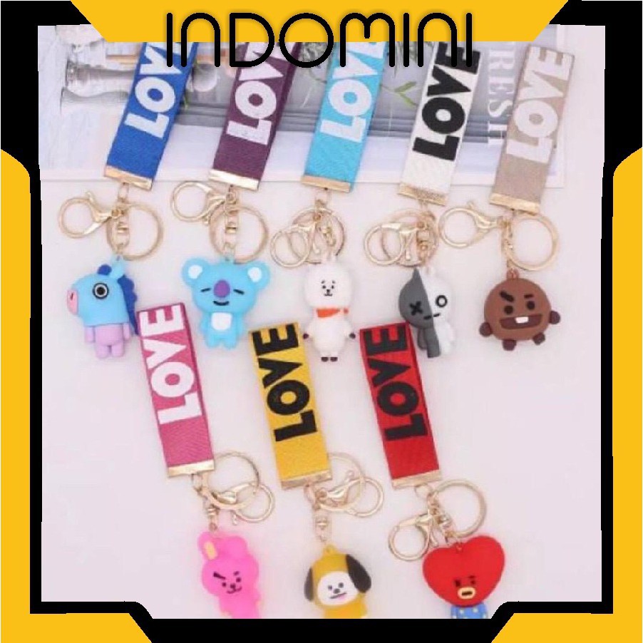 Jual INDOMINI A032 KEYCHAIN LOVE GANTUNGAN KUNCI KOREA BONEKA BTS KPOP