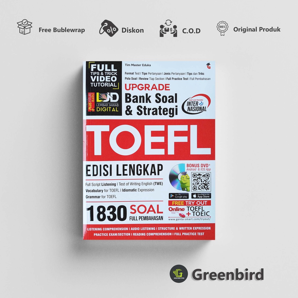 Jual Buku Bahasa Inggris Upgrade Bank Soal Strategi TOEFL Edisi