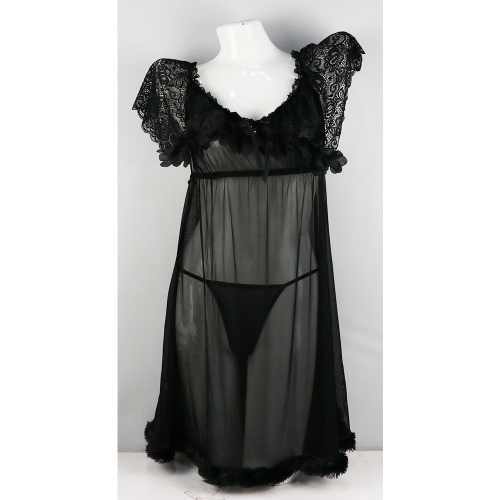 Jual Scelta Lingerie Rasfur Bulu Dan Gstring Sexy Baju Tidur