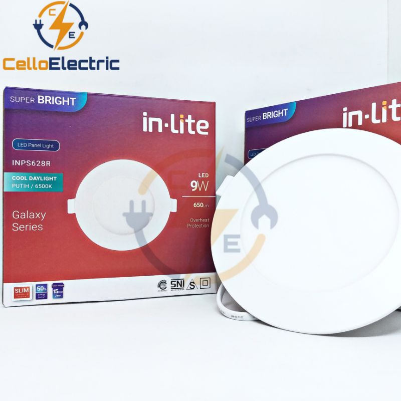 Jual Lampu Led PANEL Inlite 9 Watt Putih In Lite Downlight Panel 5