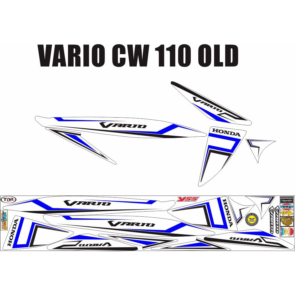 Jual Stiker Decal Variasi Motor Honda Vario Cw Old Variasi Striping